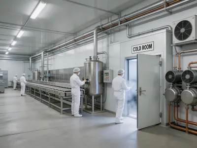 Food and beverage processing refrigeration