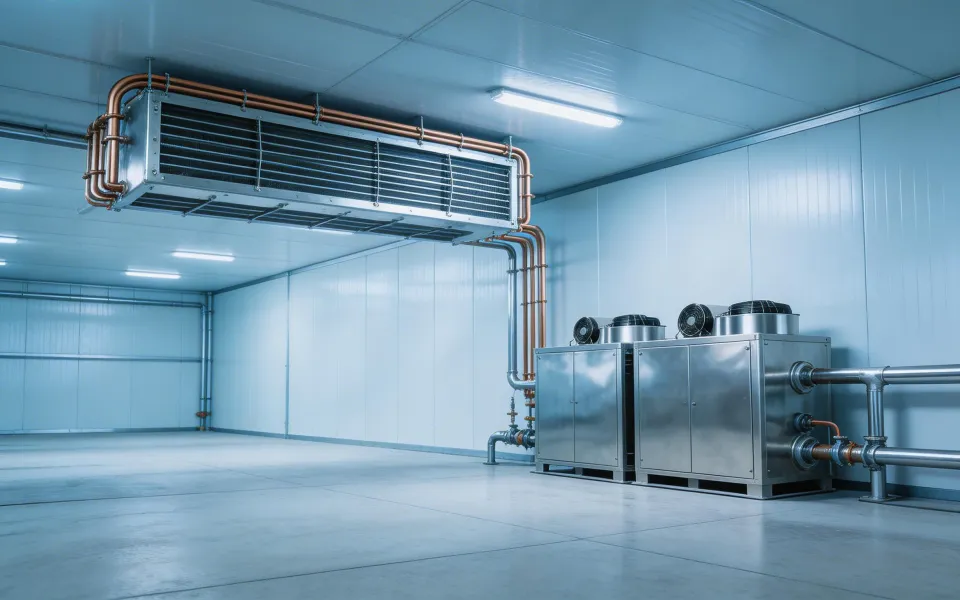 Bohn commercial refrigeration evaporator and condensing unit installation