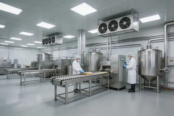 Food and beverage processing facility with Bohn refrigeration equipment