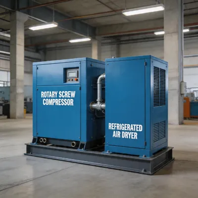 screw compressor with air dryer